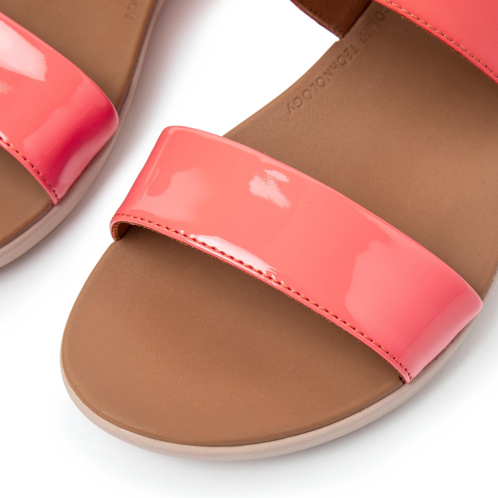 Fitflop Womens Sandals - Barra Patent-mix Back-strap - Pink - 296-JGIDCU